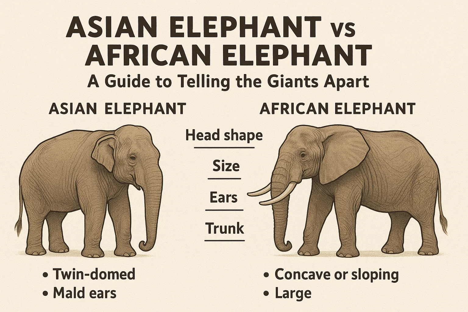 Asian Elephant vs African Elephant