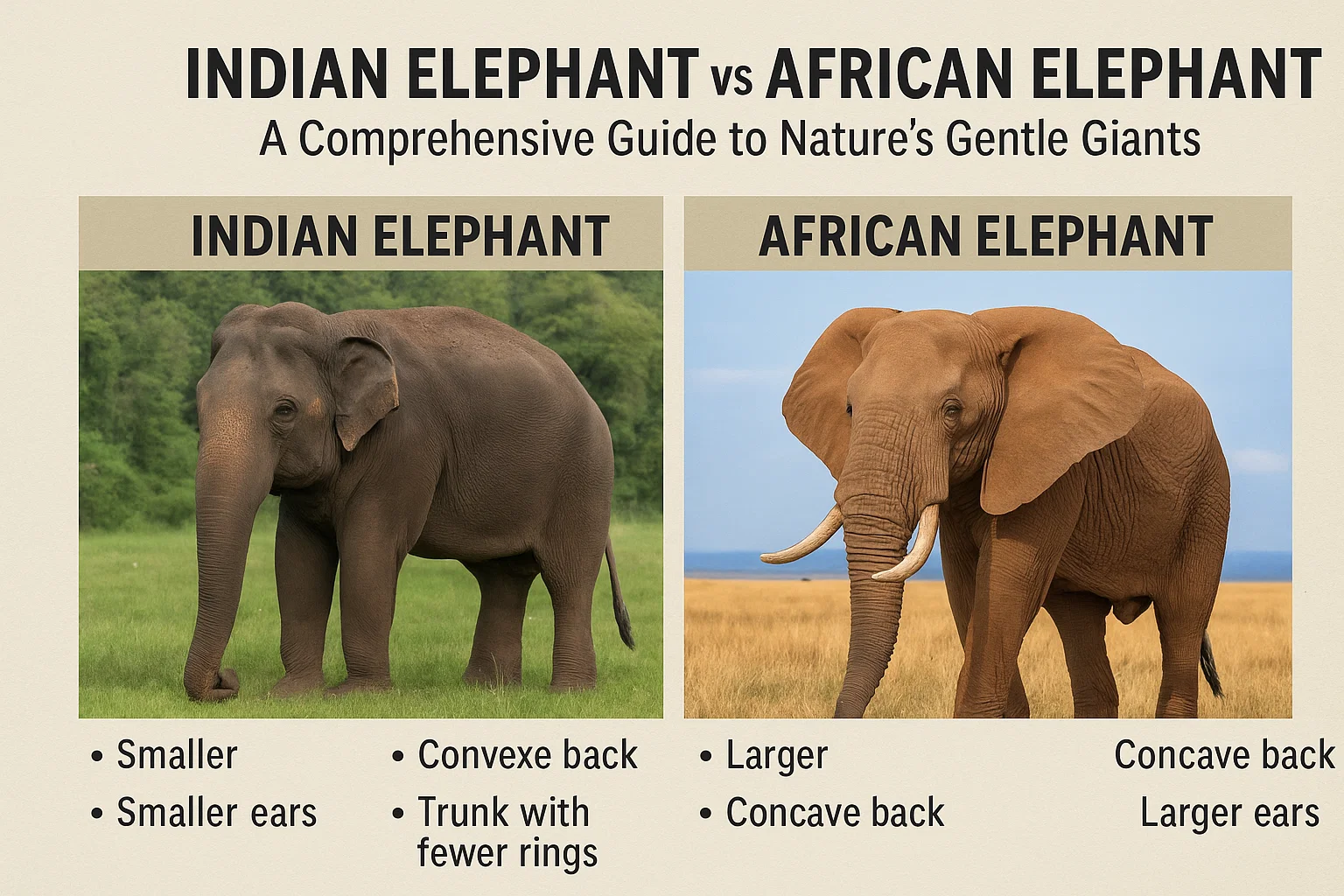 Indian Elephant vs African Elephant: